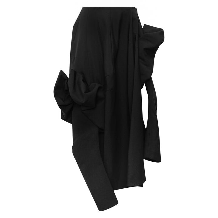 Draped Oversized Midi Skirt