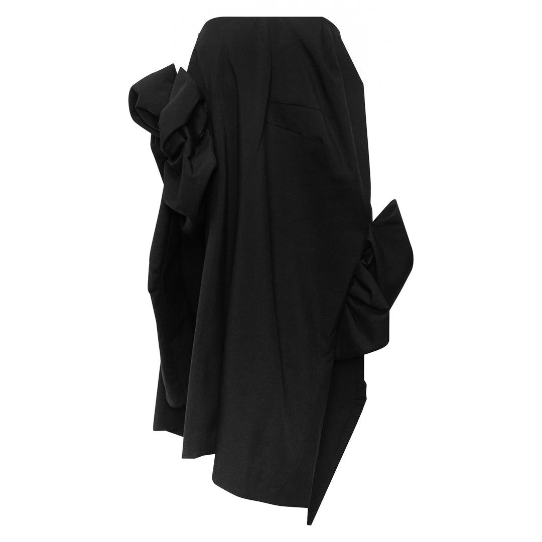 Draped Oversized Midi Skirt