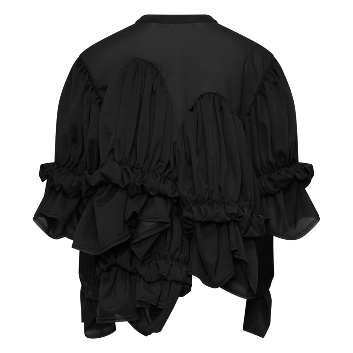 Translucent Layered Ruffle Top