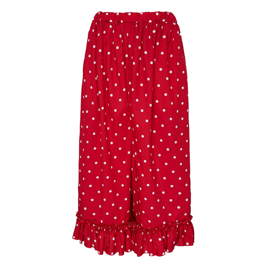 Polka Dot Wide-Leg Pants