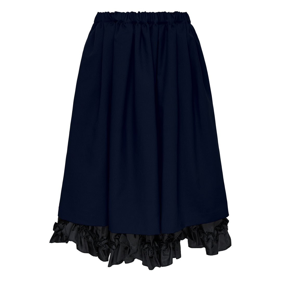 Pleated Drawstring Midi Skirt
