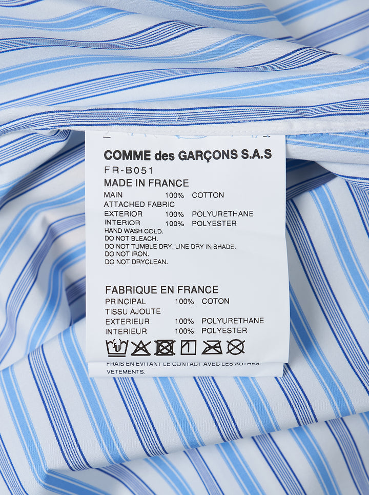 COMME des GARCONS SHIRT Striped Metallic Gold Collar Shirt - view 3