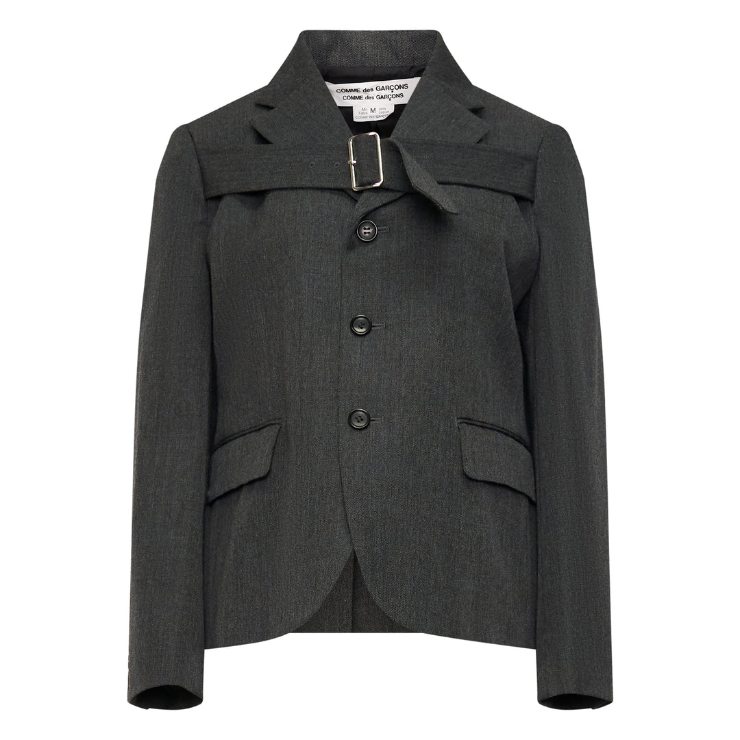 Buckle Collar Tailored Blazer