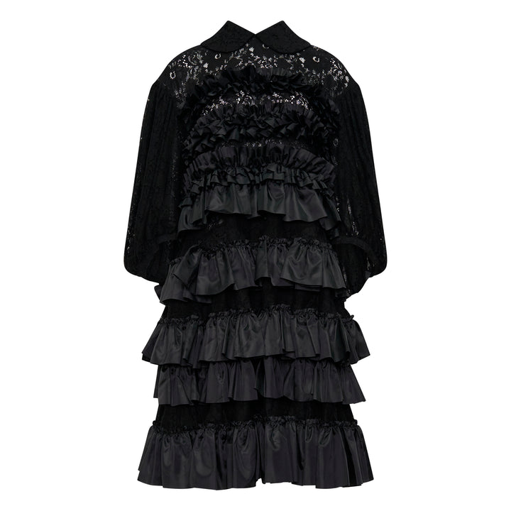 Tiered Ruffle Lace Dress