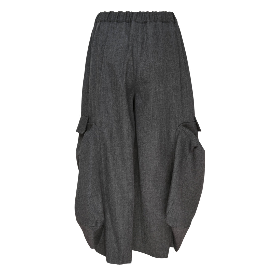 Wide-Leg Drawstring Cargo Pants