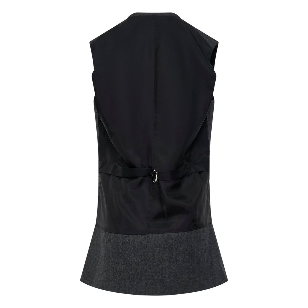 Longline Button Vest