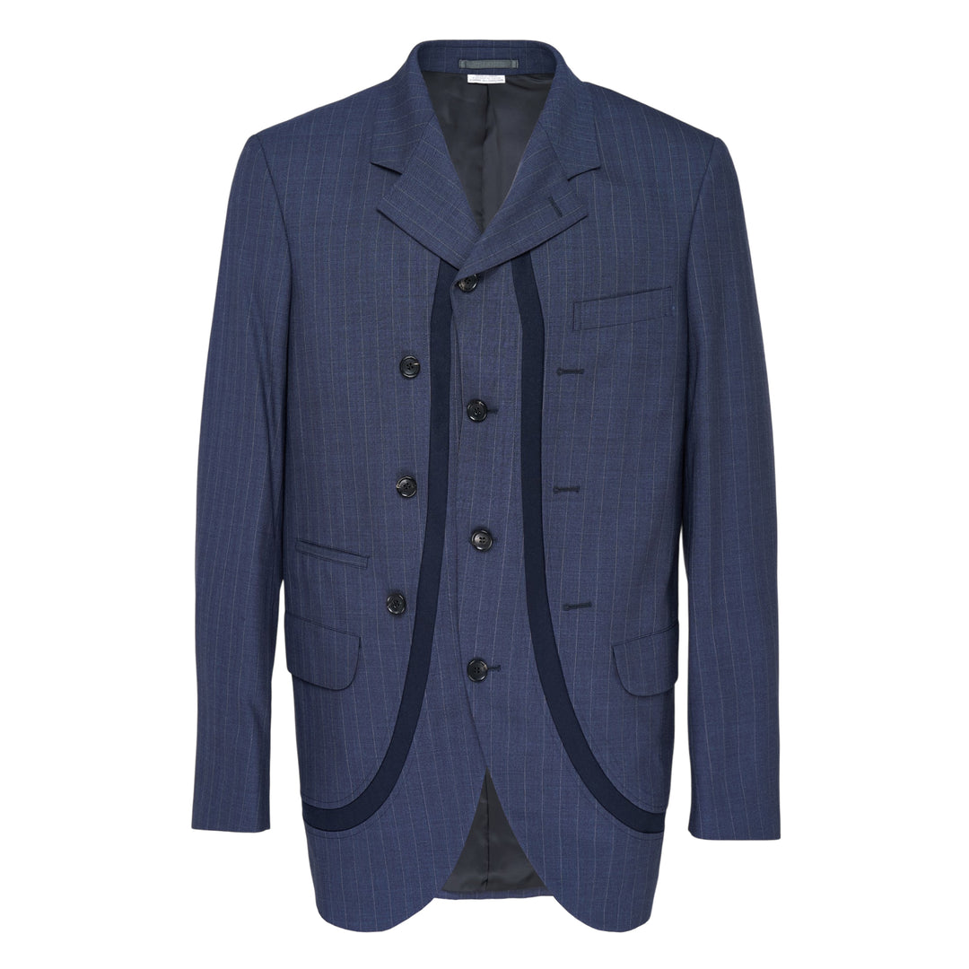 Pinstripe Wool Double Jacket