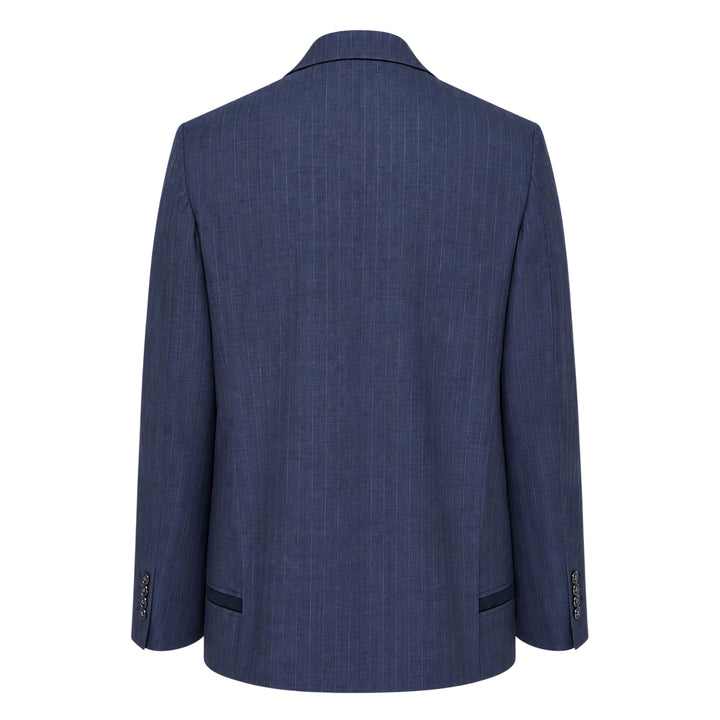 Pinstripe Wool Double Jacket