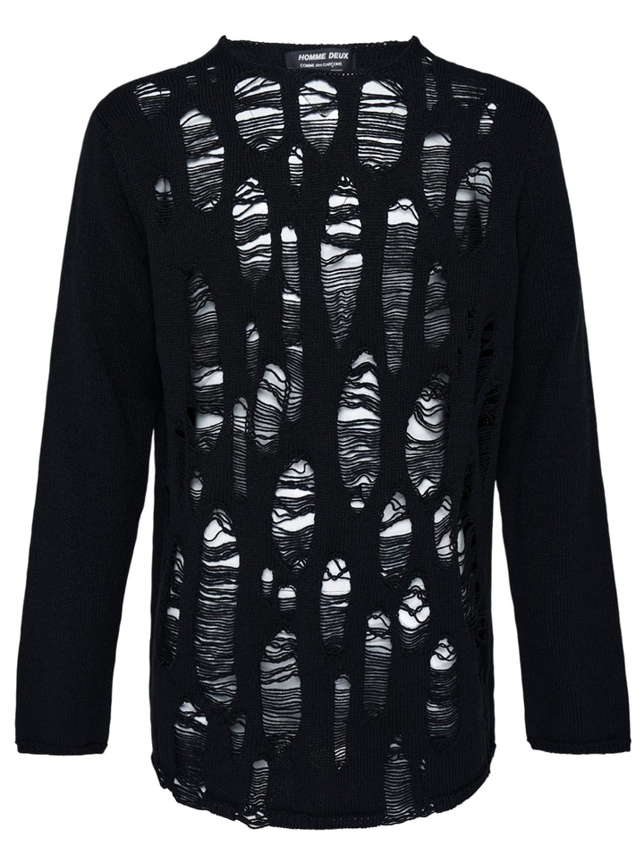 COMME des GARCONS HOMME DEUX Geometric Patchwork Sweater