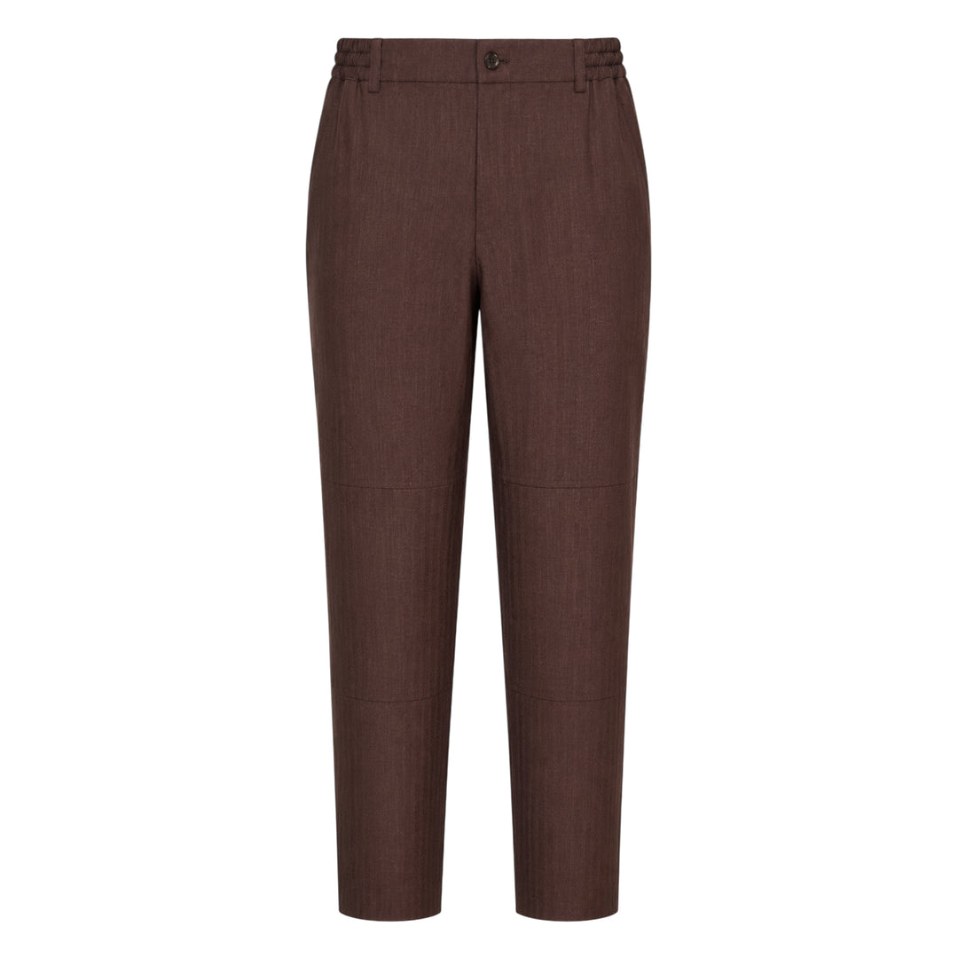 Wool Mini Herringbone Pants