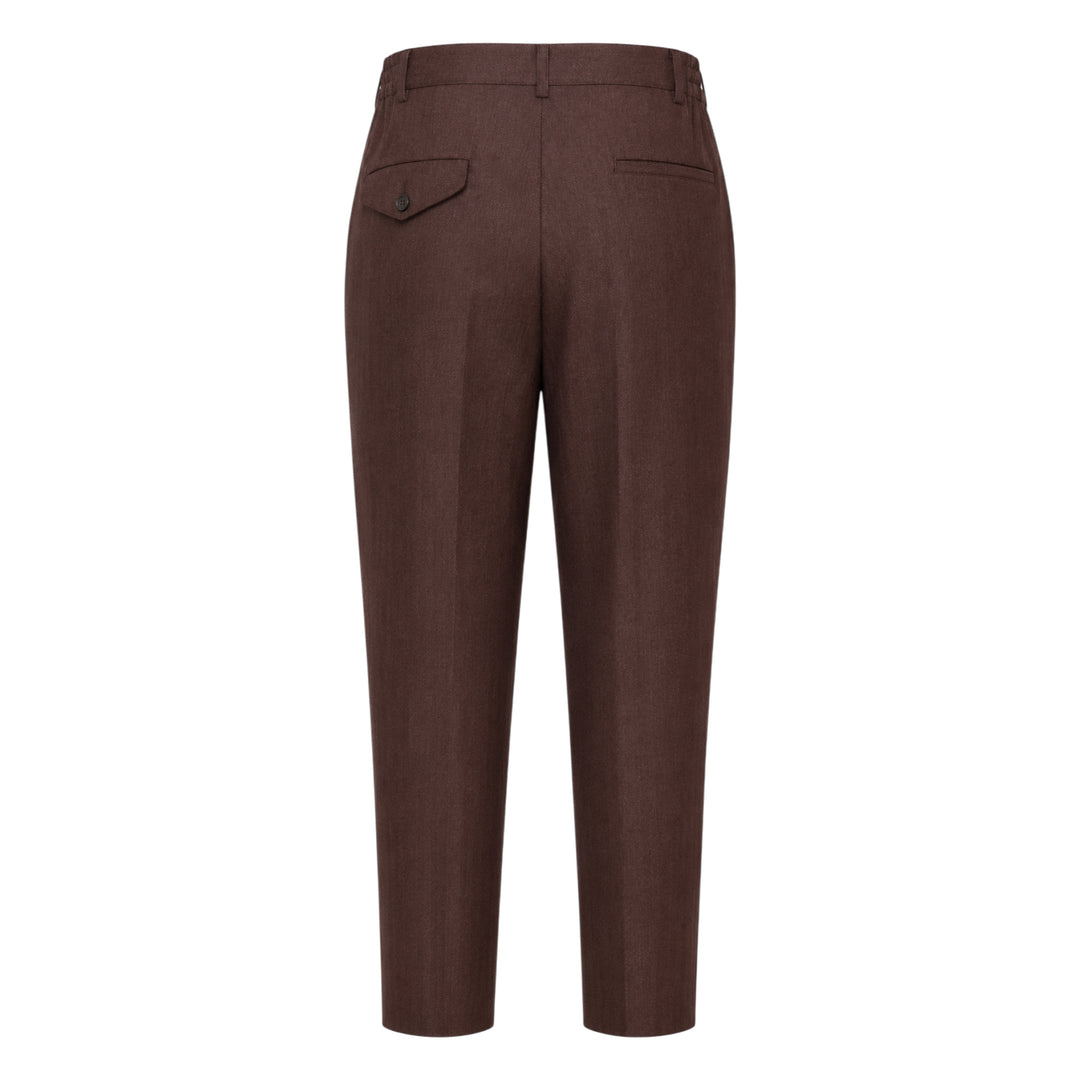 Wool Mini Herringbone Pants