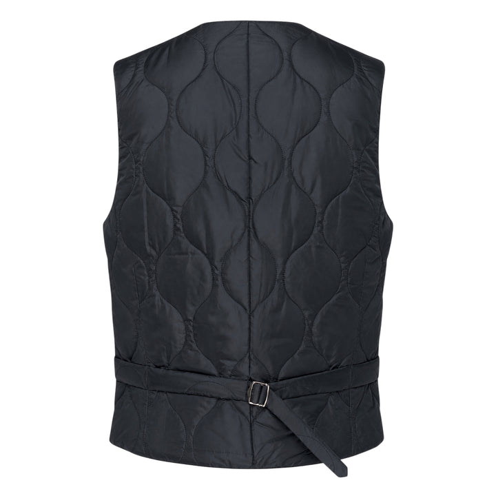 Wool Shadow Stripe Quilted Vest