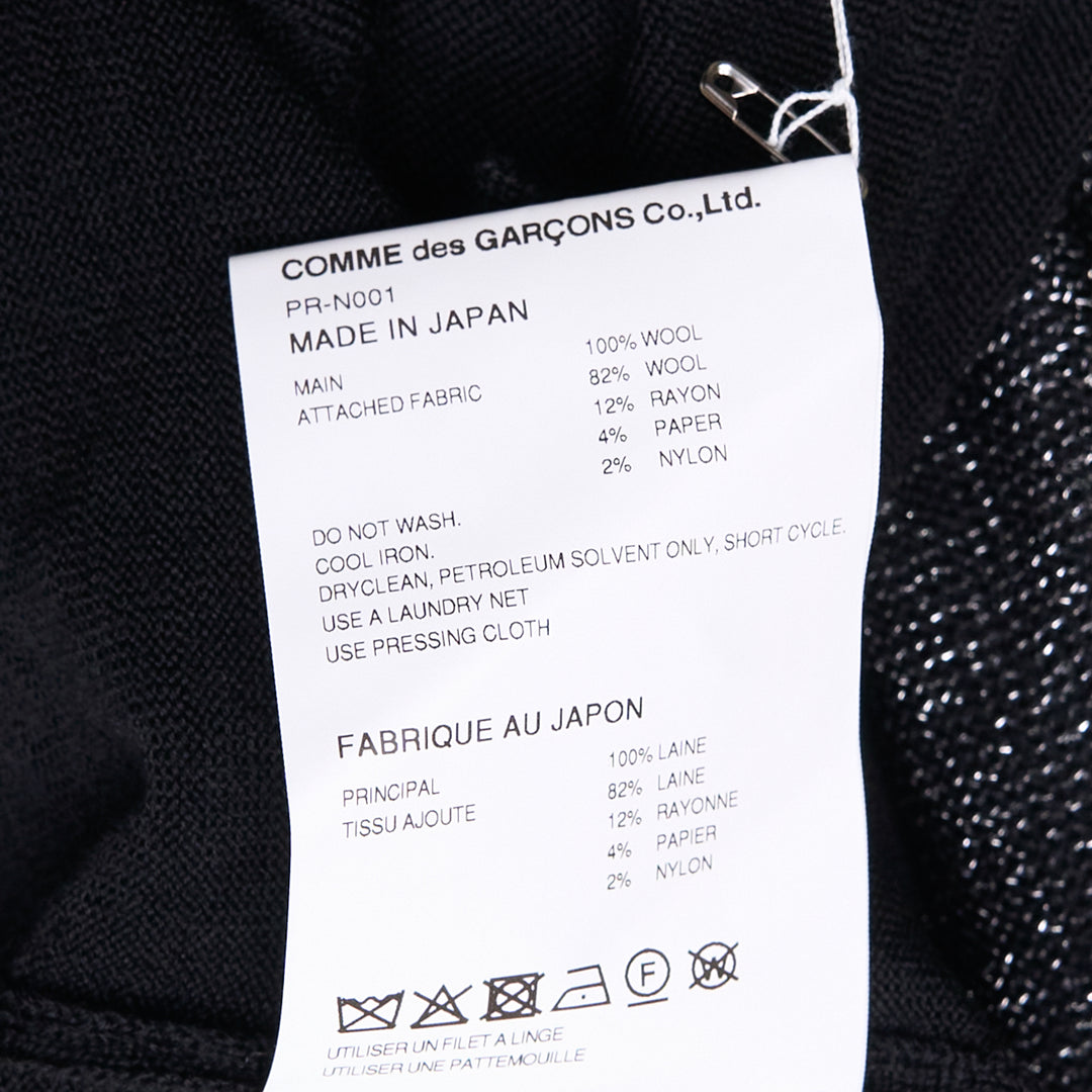 Wool Jersey Contrast Panel Cardigan