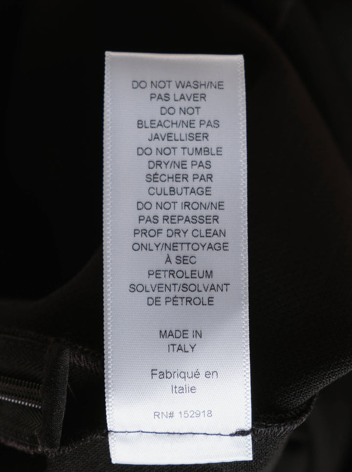Black slim-fit cigarette pants by Carolina Herrera with a high-rise waist and ankle-length tapered leg, shown from the front - view 3