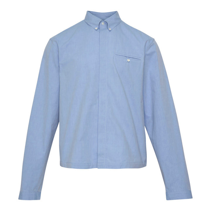 Cropped Boxy Long Sleeve Shirt