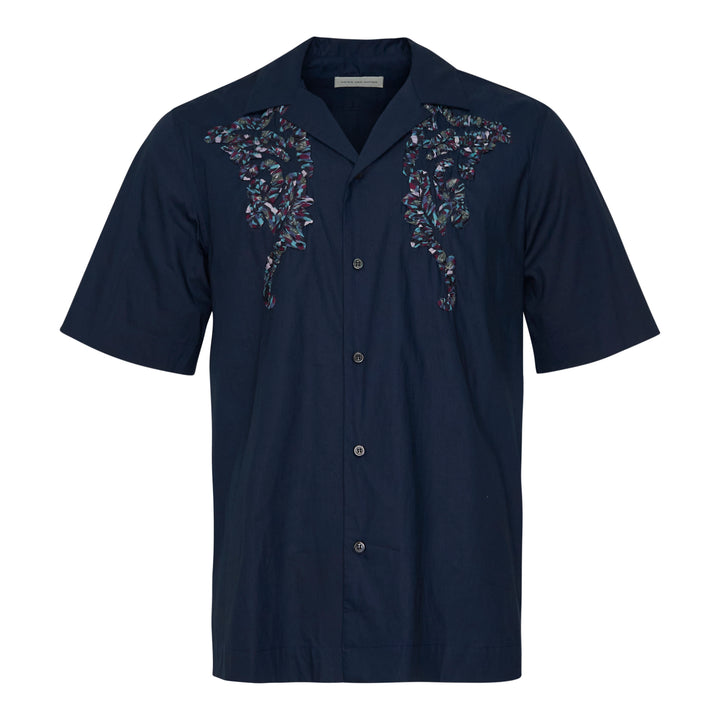 Boxy Short Sleeve Embroidered Shirt