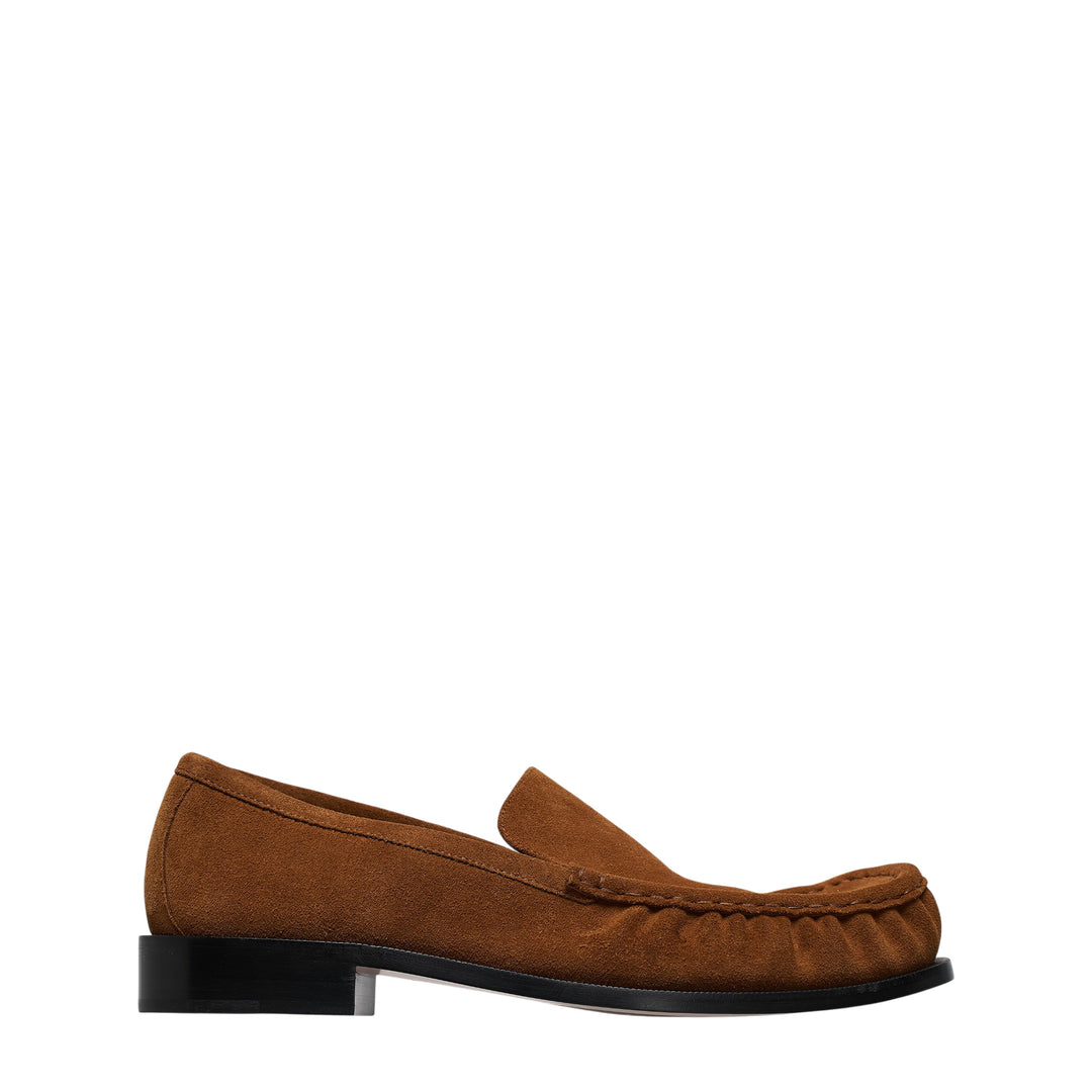 Creased Toe Suede Loafer