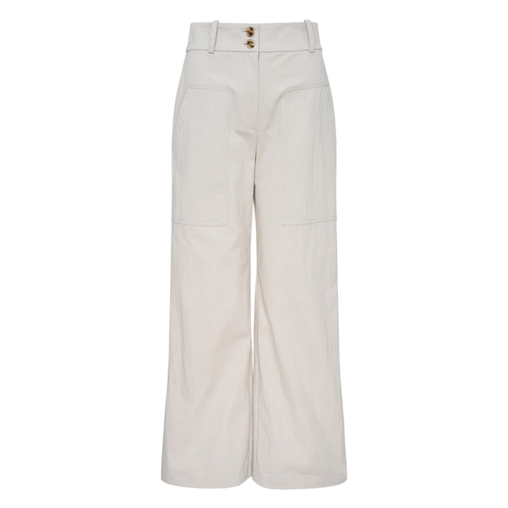 Adele Wide-Leg Nylon Cotton Pants