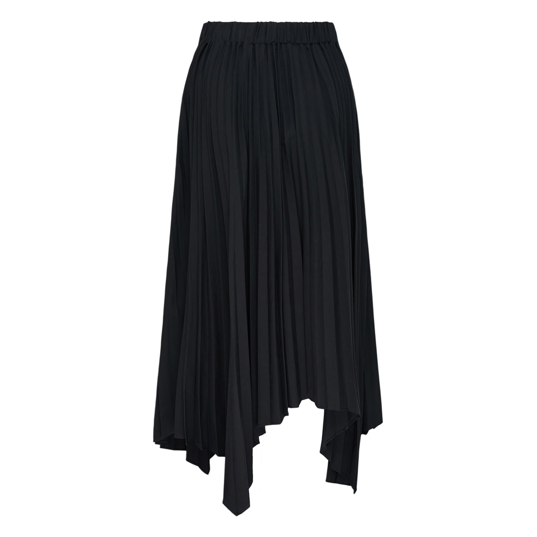 Isla Pleated Asymmetric Midi Skirt