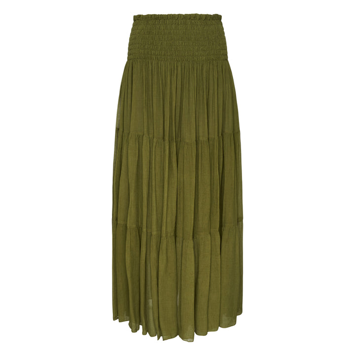 Winkle Silk Mix Maxi Skirt