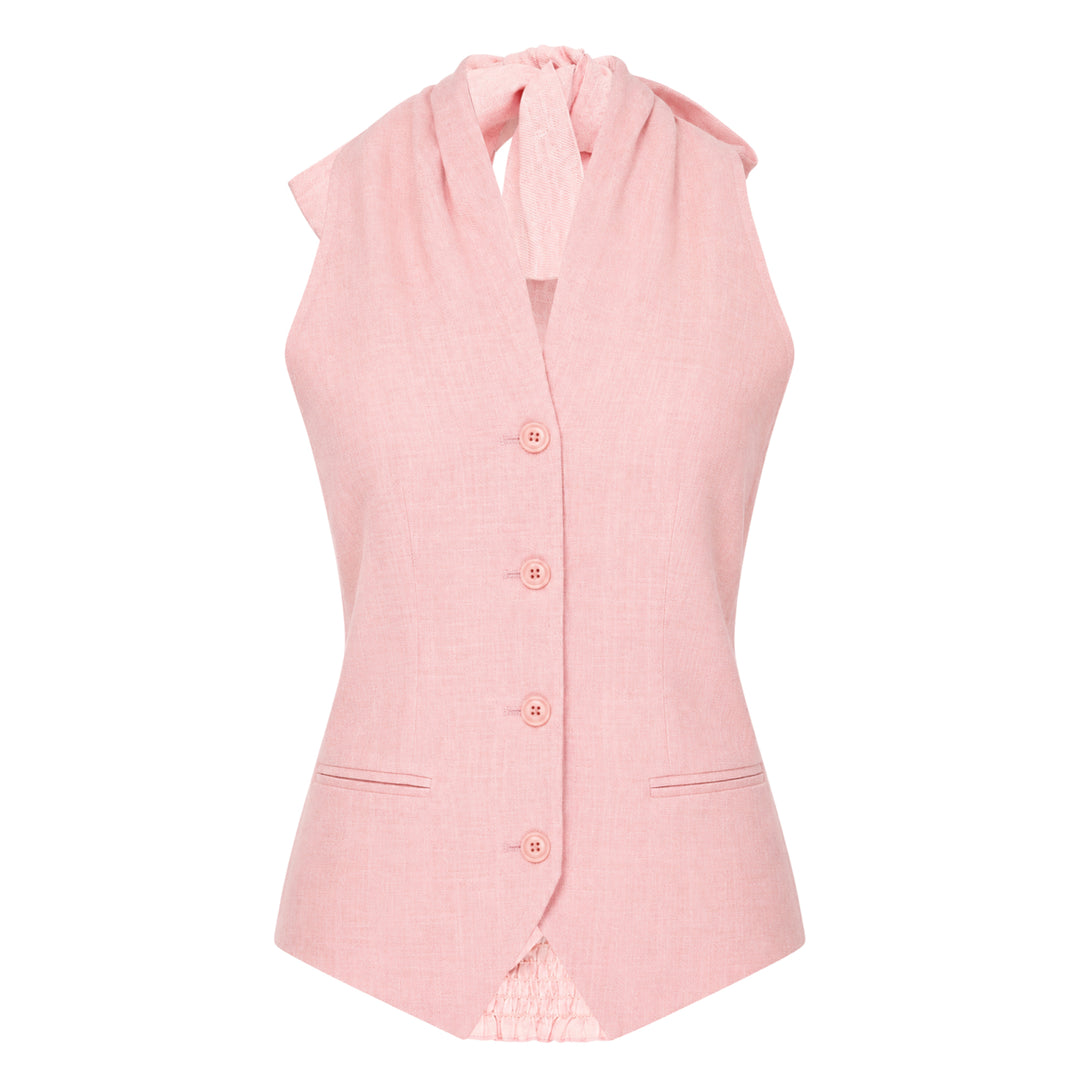 Anais Hand Brush Linen Vest
