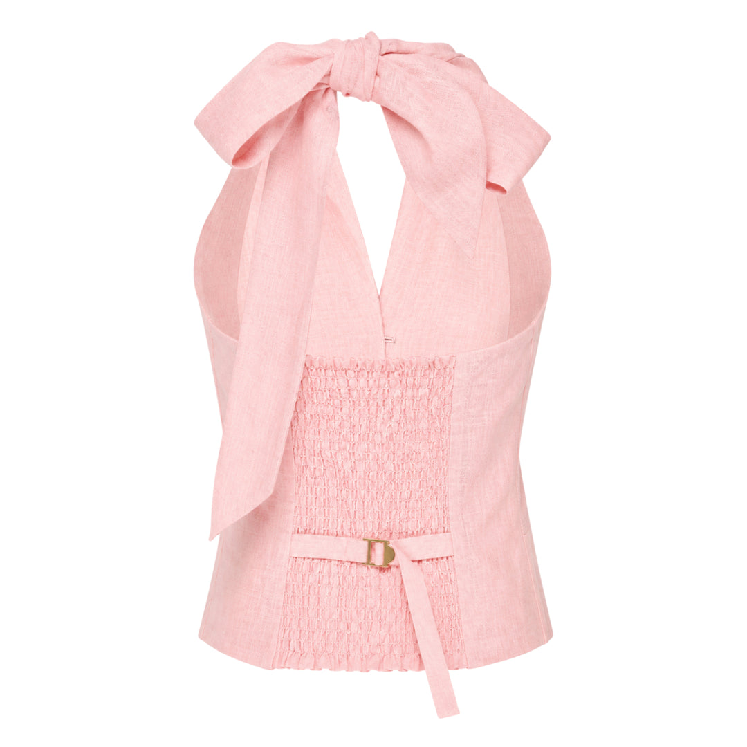 Anais Hand Brush Linen Vest