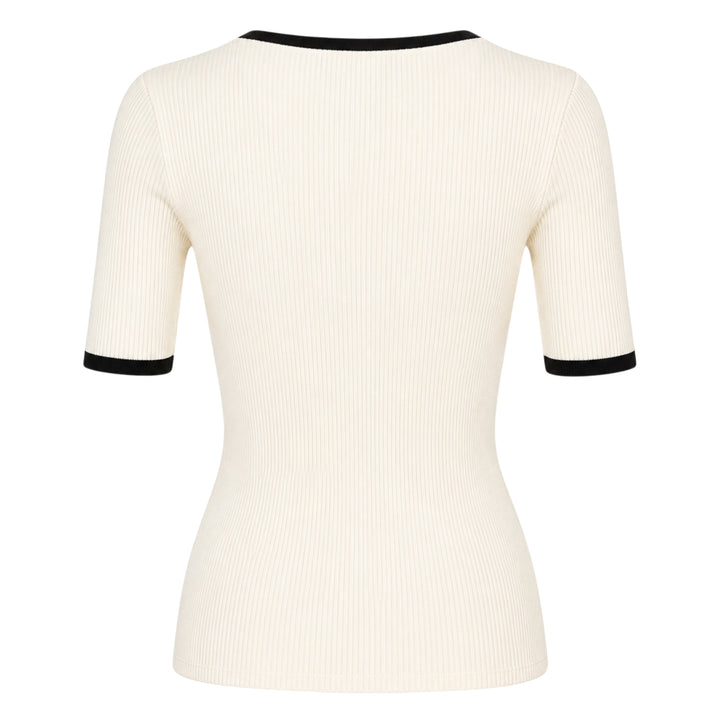 Silk Cotton Short Sleeve Sweater