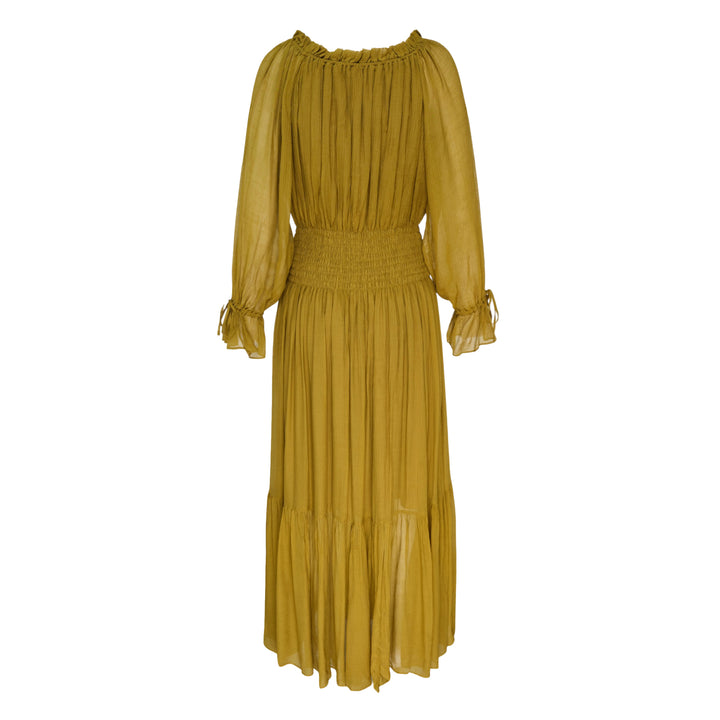 Silk Mix Winkle Midi Dress