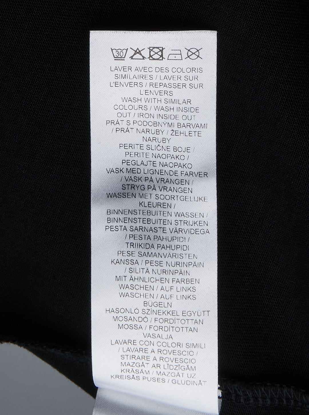 Maison Kitsuné MMII Profile Fox Oversize Tee in black with typographic chest graphic reading Maison Kitsuné Paris MMII 75001, crew neck, short sleeves, relaxed fit - view 3