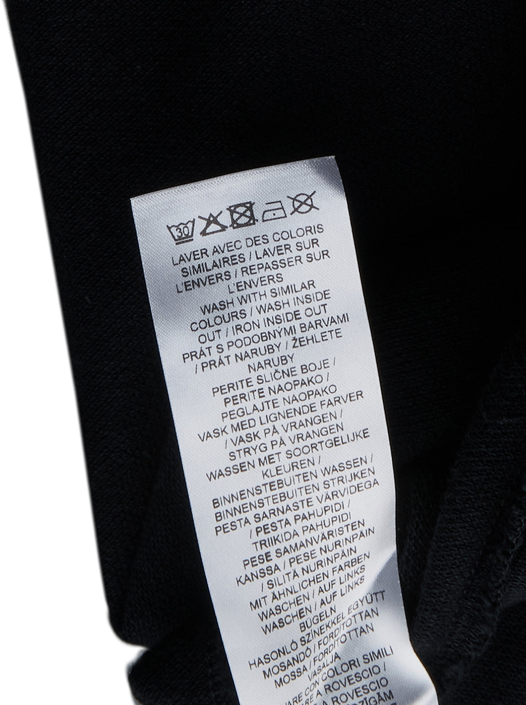 Maison Kitsuné black short sleeve comfort polo shirt with red embroidered running fox logo at the chest and three-button placket - view 3