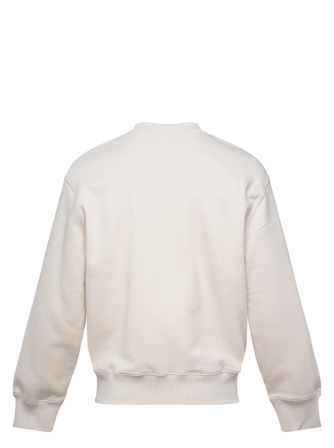 Maison Kitsuné Chillax Fox Comfort Sweatshirt in ivory with embroidered Chillax Fox motif on the chest, ribbed crew neck and cuffs, relaxed fit — front view - view 2
