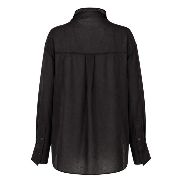 Sheer Button-Up Blouse