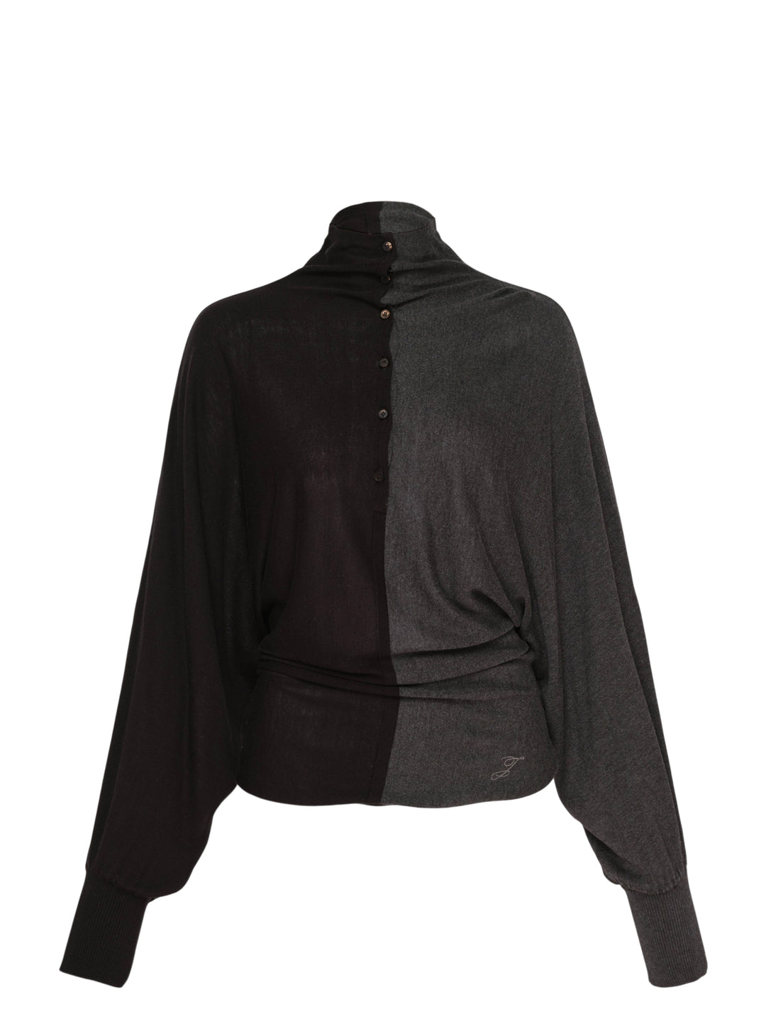 JACQUEMUS Losange Two-Tone Knit Top