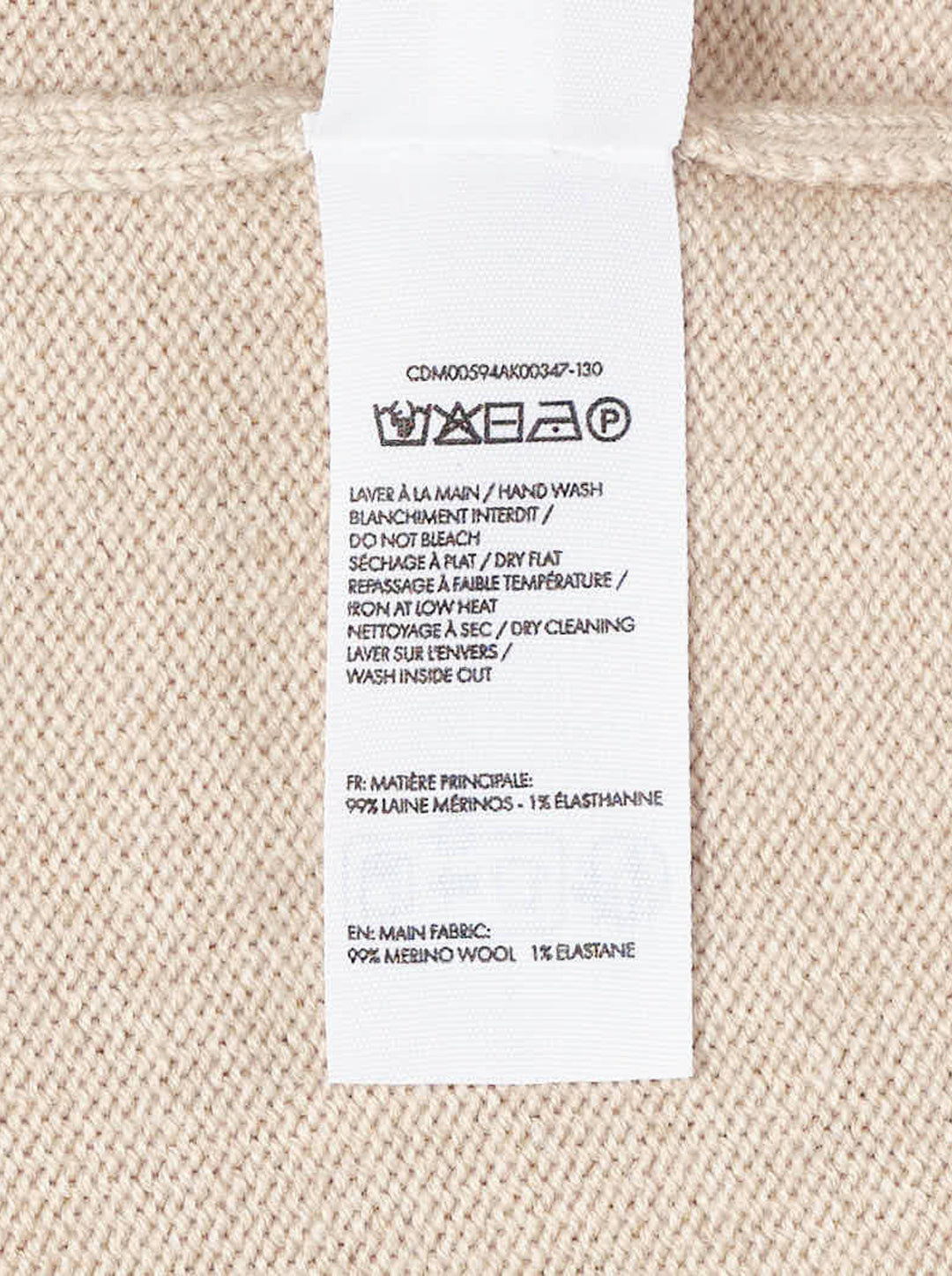 Jacquemus Le Cardigan Moulin in beige knit with a collarless neckline and dark tortoiseshell-effect front buttons - view 3