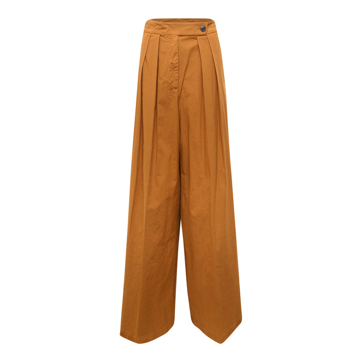 Pleated Wide-Leg Trousers