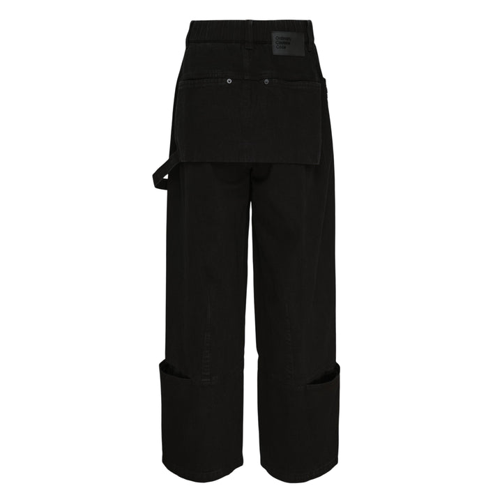 Kangaroo Pocket Wide Leg Jeans