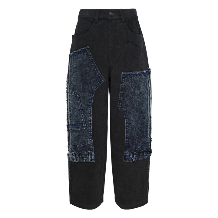 Denim Patch Brushed Jeans