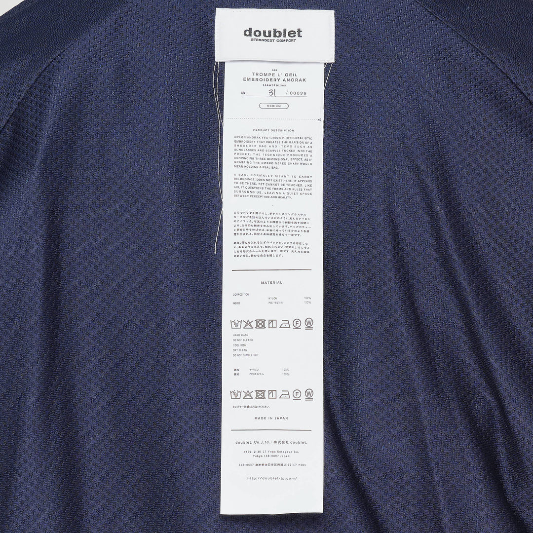 Trompe L'Oeil Embroidery Anorak