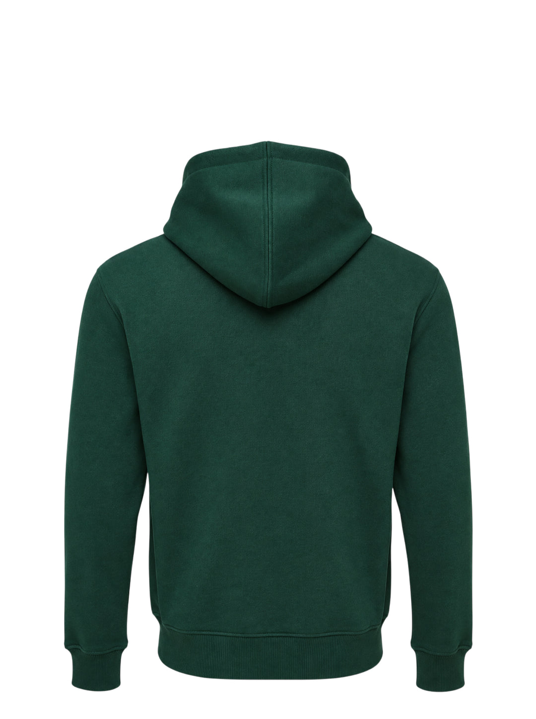 AMI Alexandre Mattiussi forest green zip hoodie with embroidered Ami de Cœur heart logo on the chest, full-length silver zip, kangaroo pocket, and adjustable tonal drawstring hood - view 2