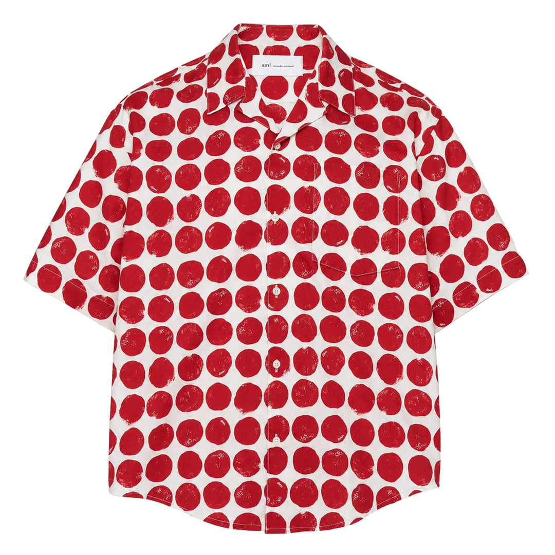 Polka Dot Boxy Short Sleeve Shirt