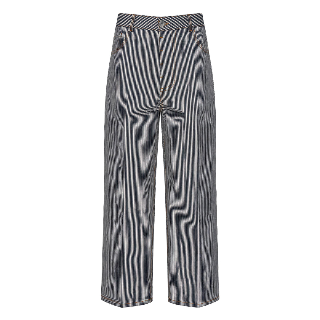 Baggy Fit Striped Jeans