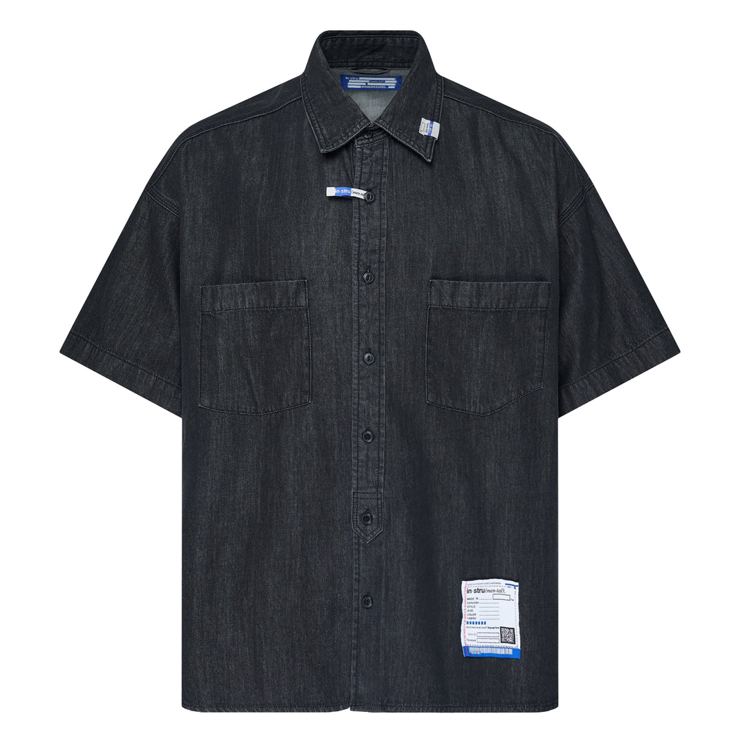 Cotton Tencel Denim Short Sleeve Work Shirt