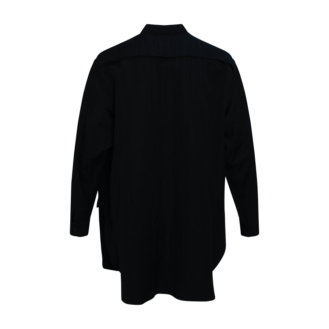 Open Collar Long Sleeve Blouse