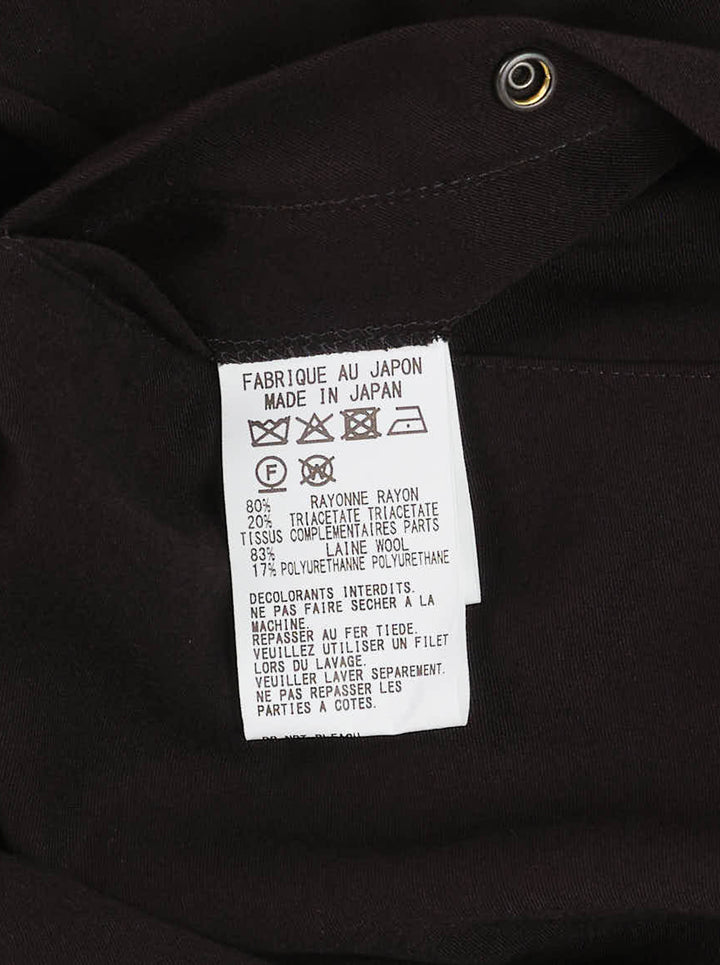 Y's black bomber blouson with ribbed collar, double-zip front, slanted pockets and sleeve zip pocket, shown from the front - view 3