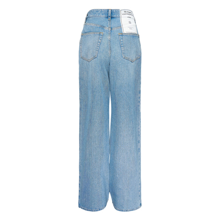 Embroidered Denim Straight Jeans