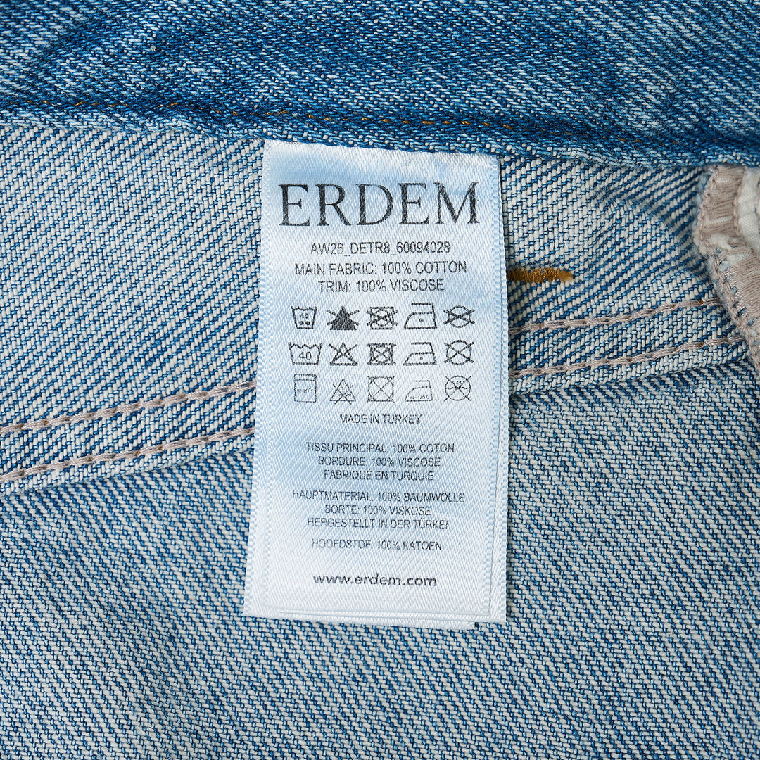 Embroidered Denim Straight Jeans
