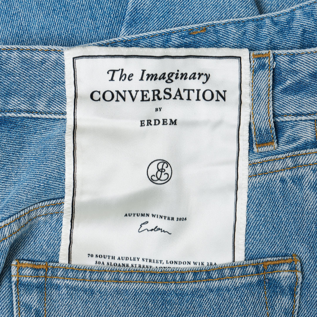 Embroidered Denim Straight Jeans