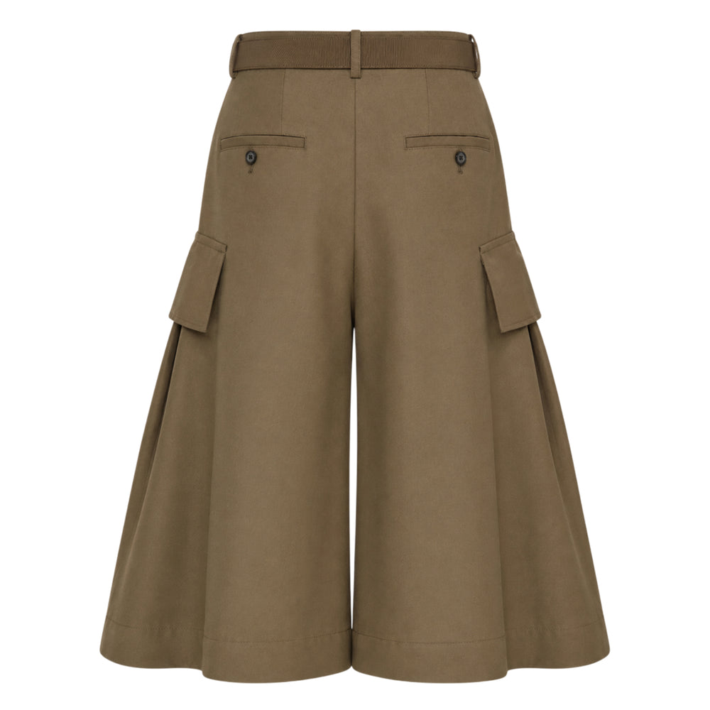 sacai Grosgrain Belted Wide-Leg Pants - view 2