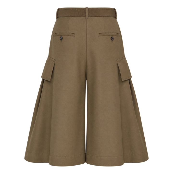 sacai Grosgrain Belted Wide-Leg Pants - view 2