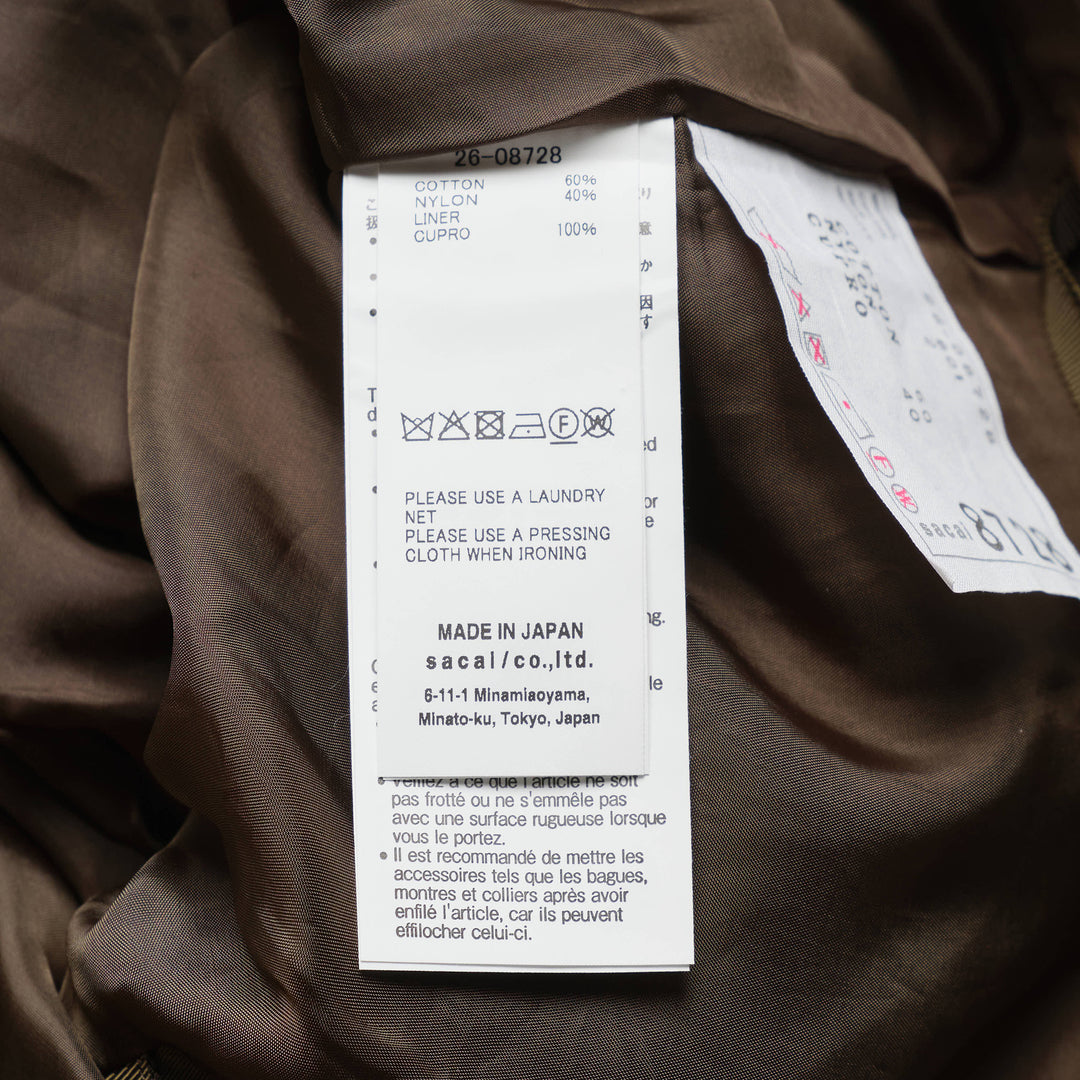 sacai Grosgrain Belted Wide-Leg Pants - view 3